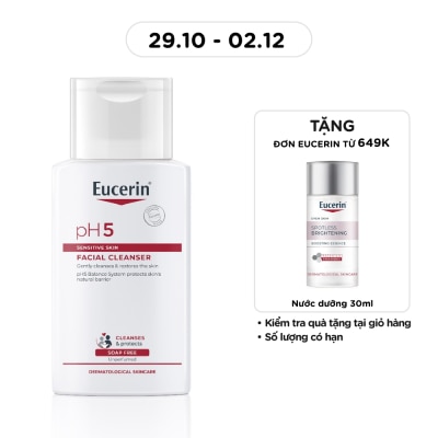 EUCERIN Sữa Rửa Mặt Eucerin Dành Cho Da Nhạy Cảm pH5 Facial Cleanser 100ml image