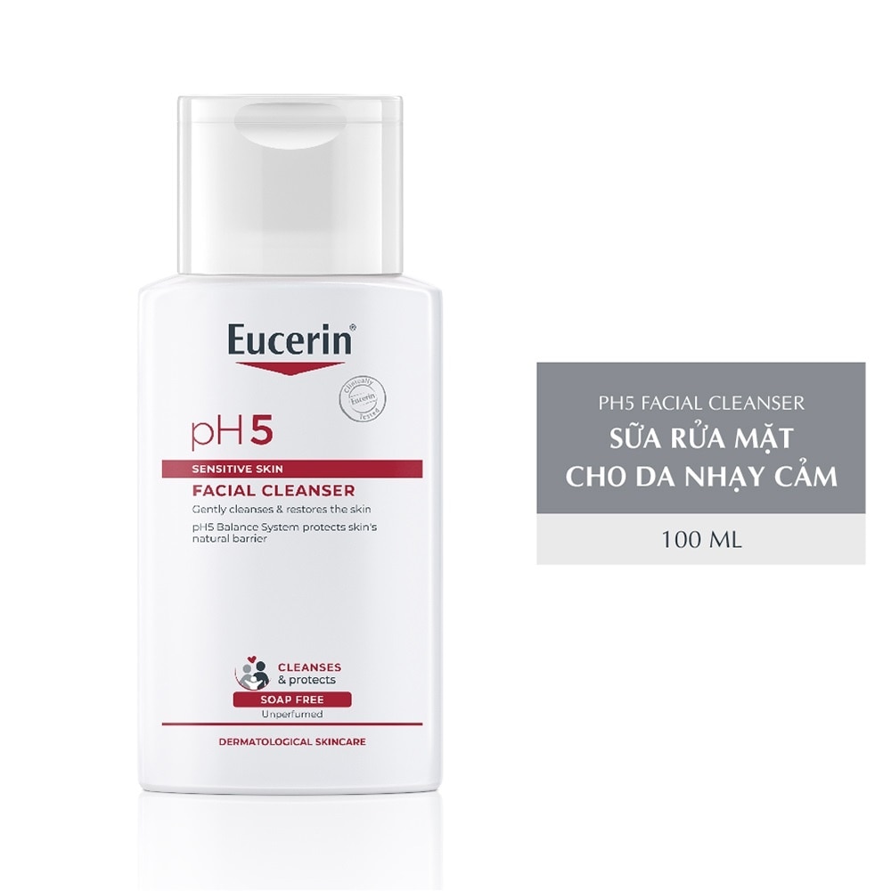 Sữa Rửa Mặt Eucerin Dành Cho Da Nhạy Cảm pH5 Facial Cleanser 100ml