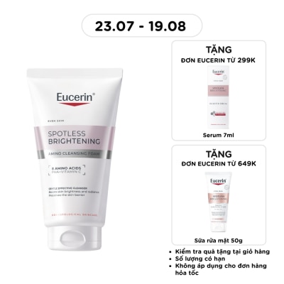 EUCERIN - Sữa Rửa Mặt Eucerin Sáng Da Tạo Bọt Spotless Brightening Amino Cleansing Foam 50g image