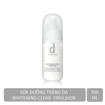 D PROGRAM Whitening Clear Emulsion For Delicate Skin 100ml