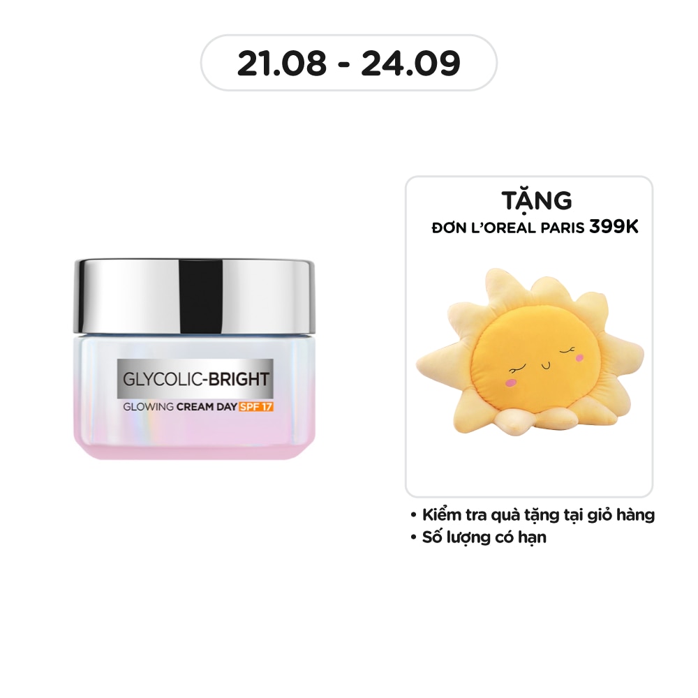 Kem Dưỡng Ban Ngày L'Oreal Paris Sáng Da Glycolic Bright Glowing Cream Day SPF17 50ml