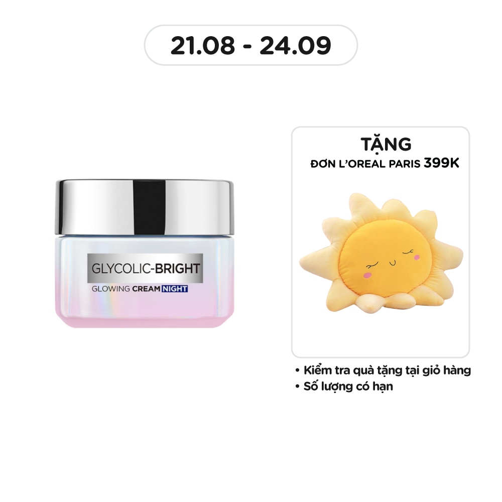 Kem Dưỡng Ban Đêm L'Oreal Paris Sáng Da Glycolic Bright Glowing Cream Night 50ml