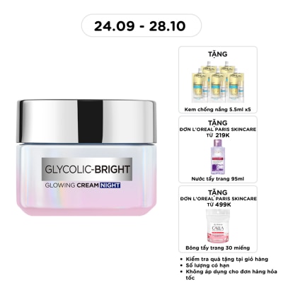 L'OREAL PARIS Glycolic Bright Glowing Cream Night 50ml image
