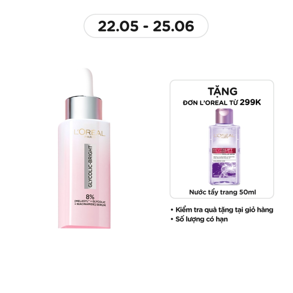 Tinh Chất L'Oreal Paris Dưỡng Sáng Da Glycolic-Bright Anti-Dark Spot Brightening Serum 30ml