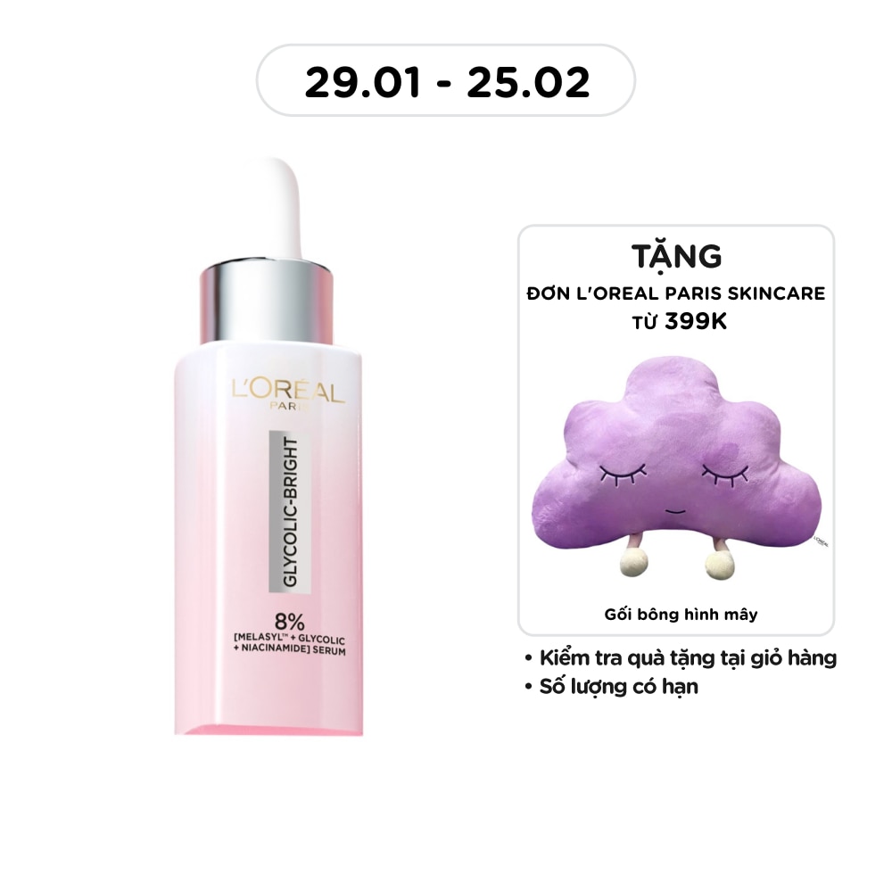 Tinh Chất L'Oreal Paris Dưỡng Sáng Da Glycolic-Bright Anti-Dark Spot Brightening Serum 30ml