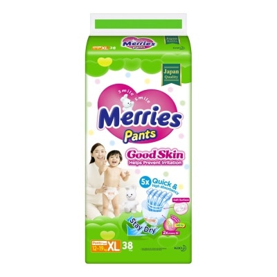 MERRIES GoodSkin Diaper Pants Size XL For 12-19kg 38 Pieces