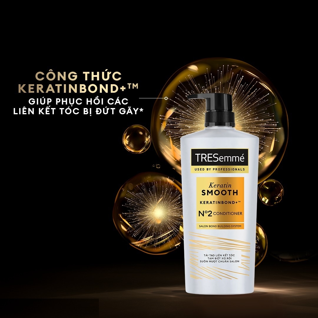 Dầu Xả Tresemmé Keratin Smooth Tinh Dầu Argan & Keratin Vào Nếp Suôn Mượt 620g