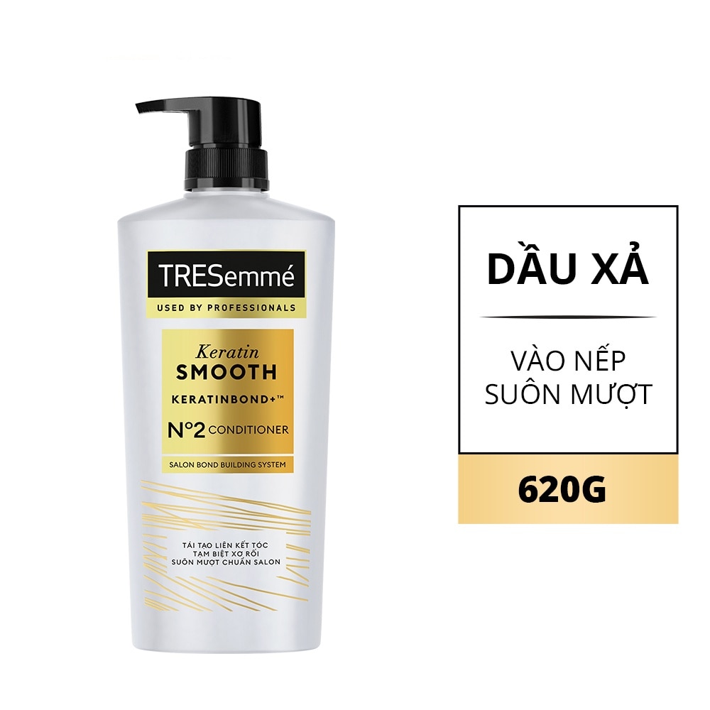 Dầu Xả Tresemmé Keratin Smooth Tinh Dầu Argan & Keratin Vào Nếp Suôn Mượt 620g