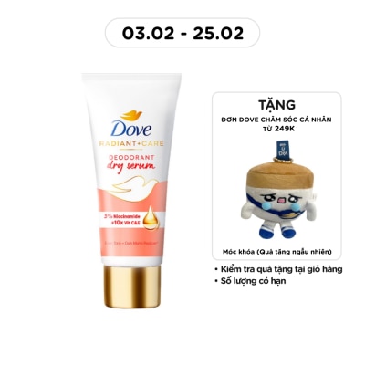 DOVE Kem Khử Mùi Dove Dry Serum Collagen & Vitamin E Dưỡng Sáng & Thu Nhỏ Chân Lông 40ml