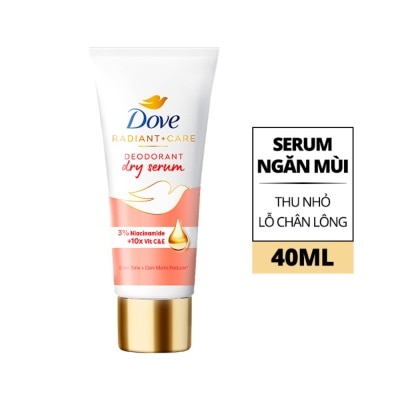 DOVE Kem Khử Mùi Dove Dry Serum Collagen & Vitamin E Dưỡng Sáng & Thu Nhỏ Chân Lông 40ml