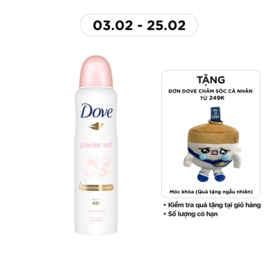 DOVE Xịt Khử Mùi Dove Powder Soft Mềm Mịn Hương Phấn Thơm 135ml