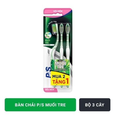 P/S P/S Bamboo Salt Toothbrush Set 3 Pieces