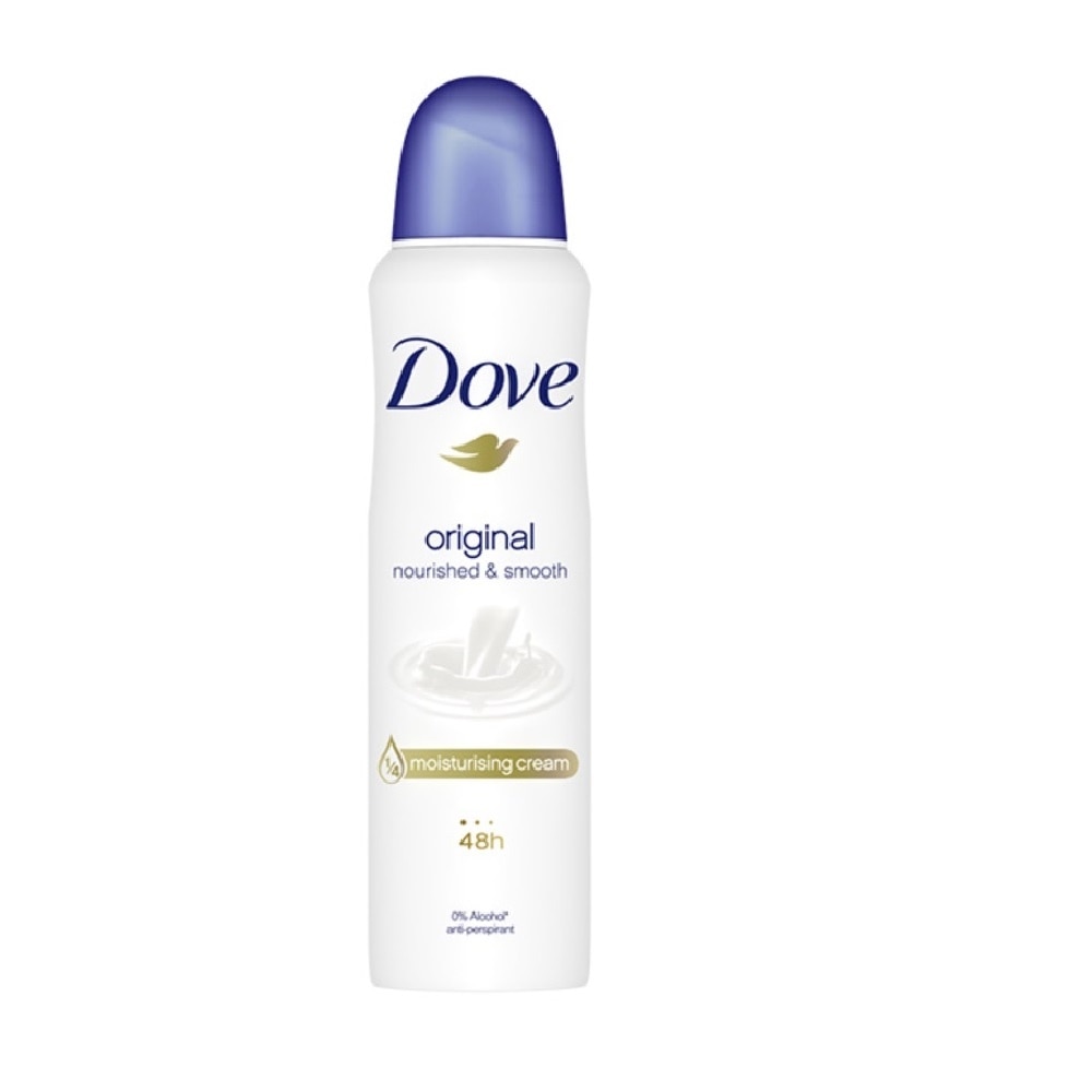 Xịt Khử Mùi Dove Original Hương Dịu Nhẹ Dưỡng Da Sáng Mịn 135ml