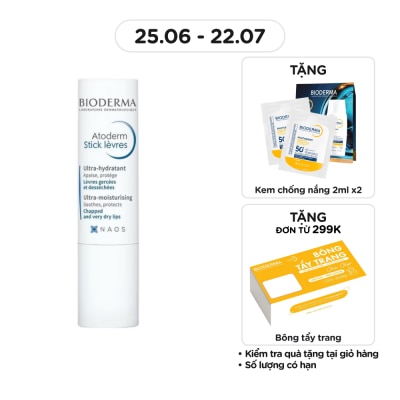 BIODERMA - Son Dưỡng Bioderma Cho Môi Khô Nứt Nẻ & Tổn Thương Atoderm Stick Levres 4g