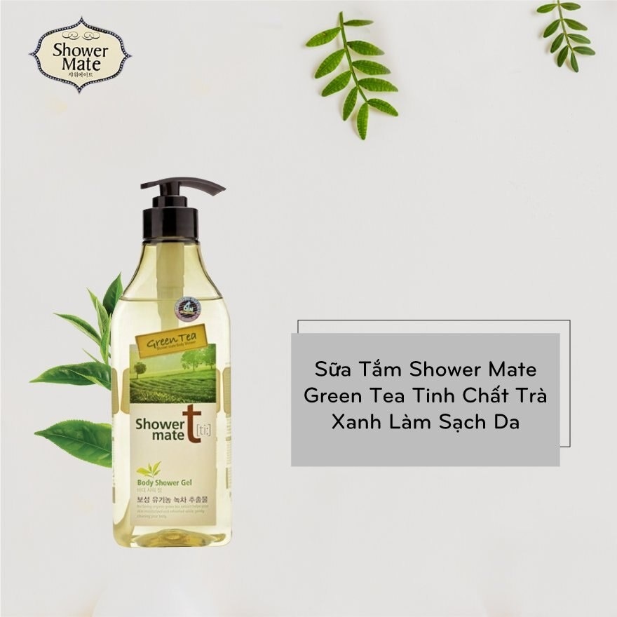 Sữa Tắm Showermate Green Tea Tinh Chất Trà Xanh Làm Sạch Da 550g