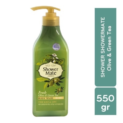 SHOWERMATTE Sữa Tắm Showermate Fresh Olive & Green Tea Tinh Chất Ôliu & Trà Xanh Chống Lão Hóa 550g