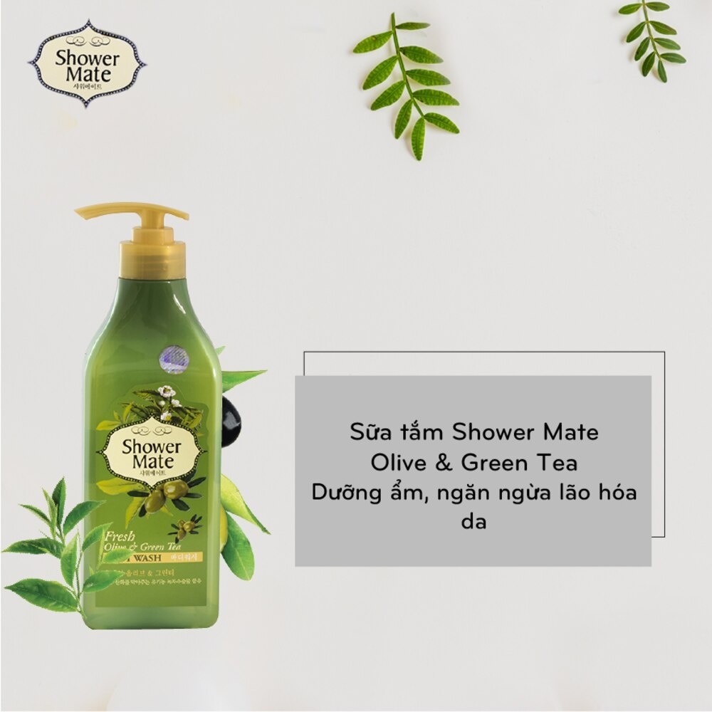 Sữa Tắm Showermate Fresh Olive & Green Tea Tinh Chất Ôliu & Trà Xanh Chống Lão Hóa 550g