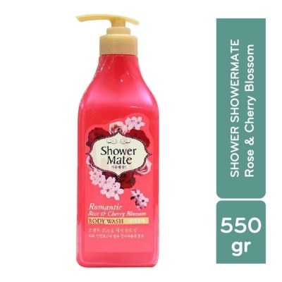 SHOWERMATTE Sữa Tắm Showermate Rose & Cherry Blossom Tinh Chất Hoa Hồng & Hoa Đào Ngăn Ngừa Mụn và Thâm Nám 550g