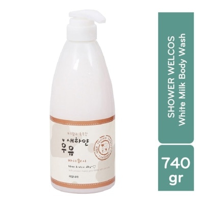 WELCOS Sữa Tắm Welcos White Milk Body Wash Tinh Chất Sữa Dưỡng Trắng Da 740g