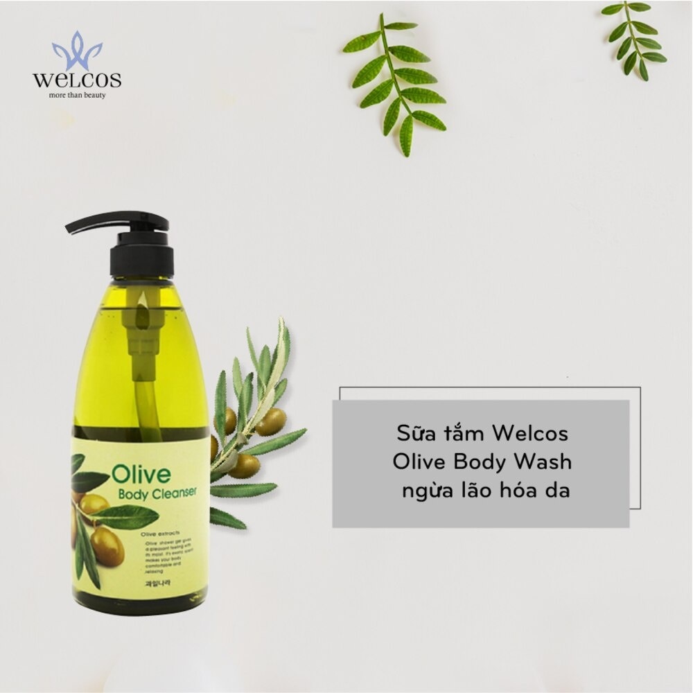 Sữa Tắm Welcos Olive Body Wash Tinh Chất Olive 732g