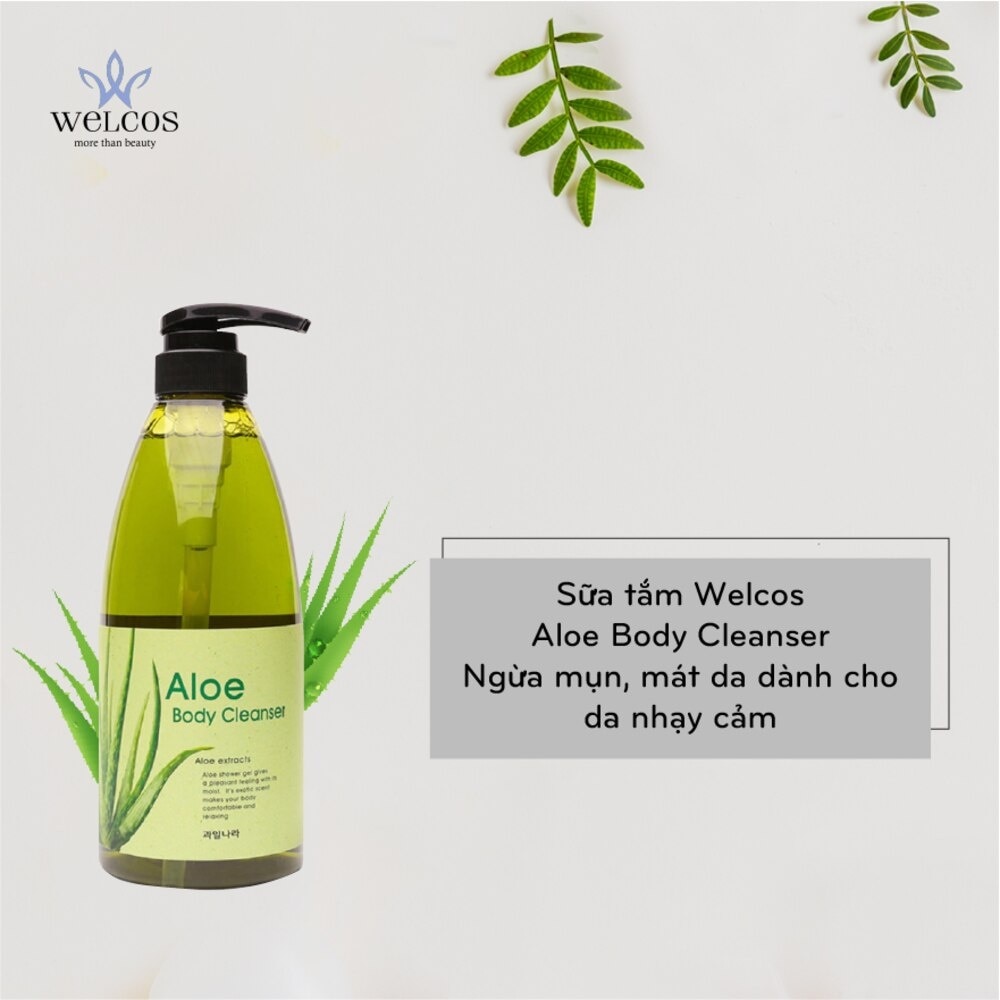 Sữa Tắm Welcos Aloe Body Wash Tinh Chất Lô Hội 740g