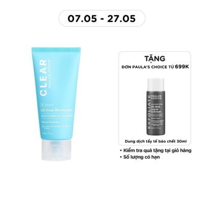 PAULA'S CHOICE - Kem Dưỡng Đêm Paula's Choice Không Chứa Dầu Clear Oil-Free Moisturizer Dành Cho Da Dầu, Mụn 60ml