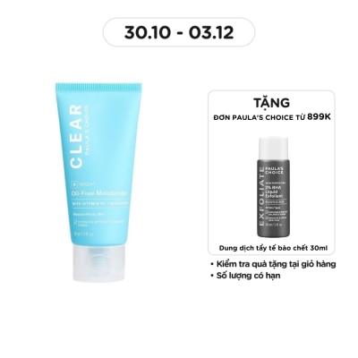 PAULA'S CHOICE Kem Dưỡng Đêm Paula's Choice Không Chứa Dầu Clear Oil-Free Moisturizer Dành Cho Da Dầu, Mụn 60ml