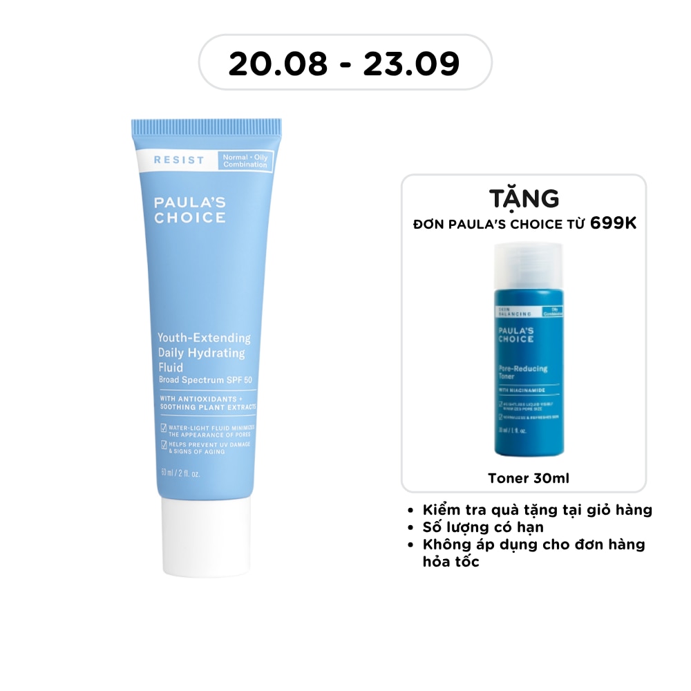 Kem Chống Nắng Paula's Choice Resist Youth-Extending Daily Hydrating Fluid SPF50 60ml image