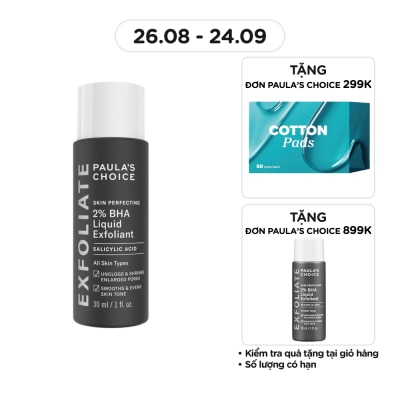 PAULA'S CHOICE Dung Dịch Paula's Choice Loại Bỏ Tế Bào Chết Chứa 2% BHA Skin Perfecting Liquid Exfoliant 30ml