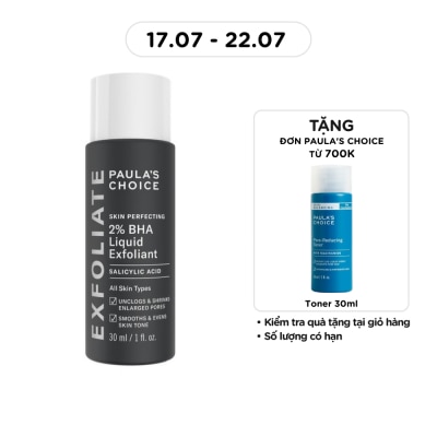 PAULA'S CHOICE - Skin Perfecting 2% BHA Liquid Exfoliant Salicylid Acid 30ml
