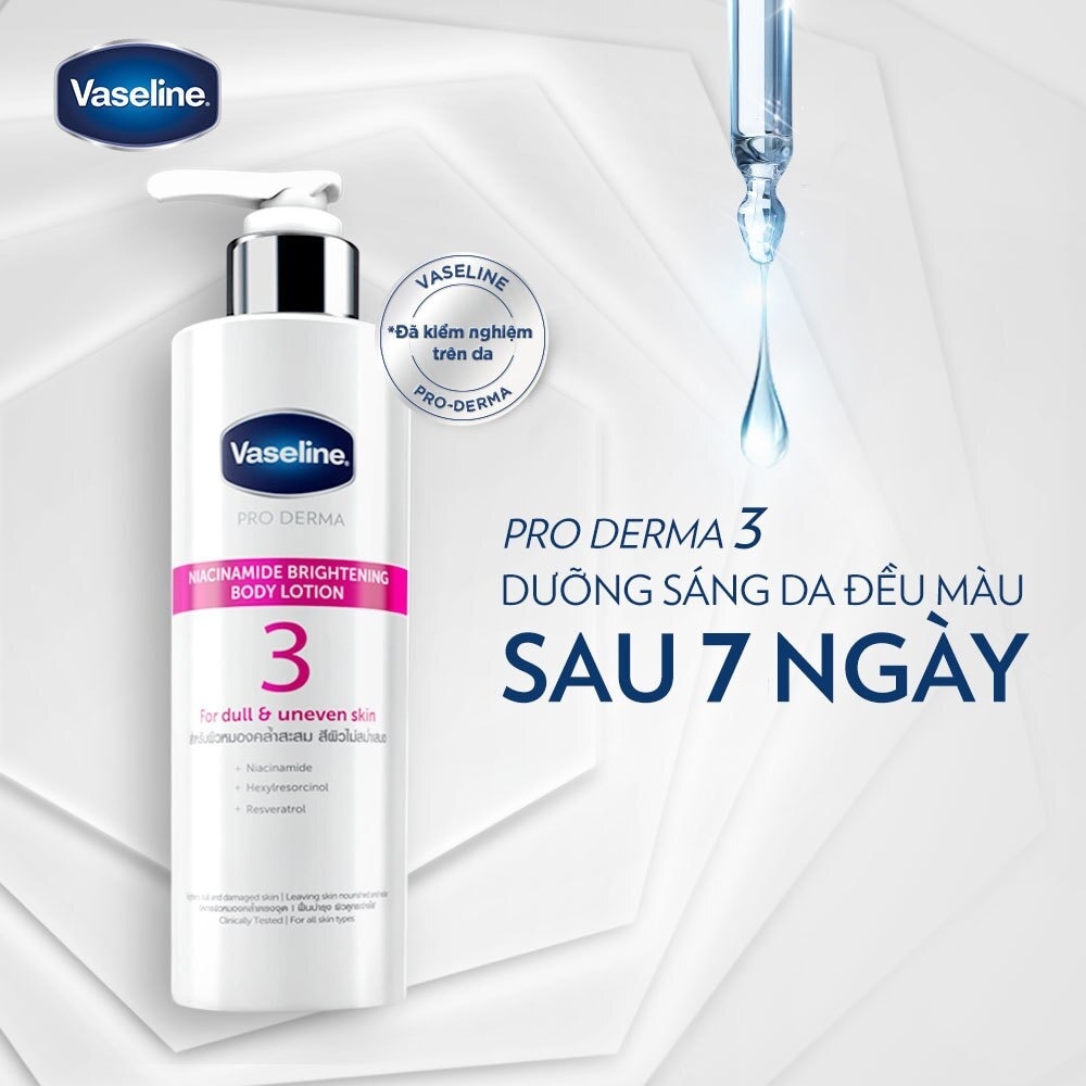 Sữa Dưỡng Thể Vaseline Sáng Da Pro Derma Niacinamide Brightening Body Lotion 250ml