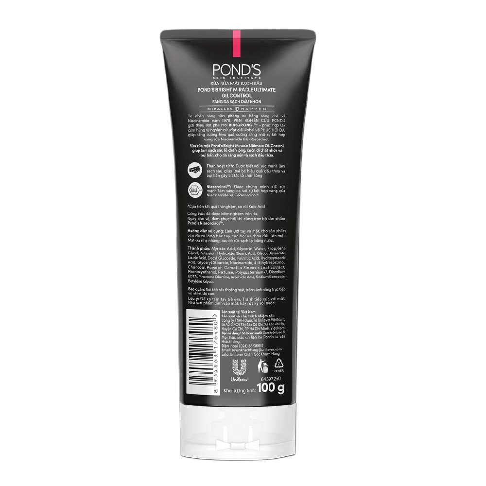 Sữa Rửa Mặt Pond's Pure Bright Sáng Da Sạch Sâu 100g