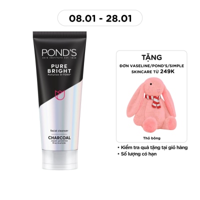 POND'S Sữa Rửa Mặt Pond's Pure Bright Sáng Da Sạch Sâu 100g