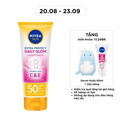 NIVEA - Tinh Chất Chống Nắng Nivea Sáng Mịn Đều Màu Daily Glow SPF50 PA+++ 180ml image