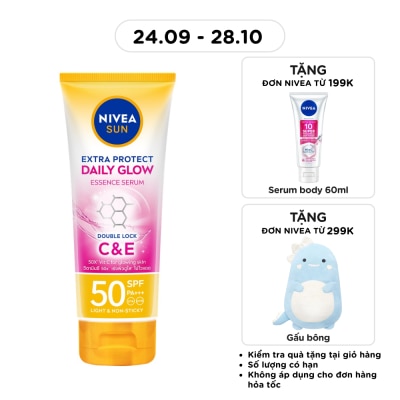 NIVEA Tinh Chất Chống Nắng Nivea Sáng Mịn Đều Màu Daily Glow SPF50 PA+++ 180ml image