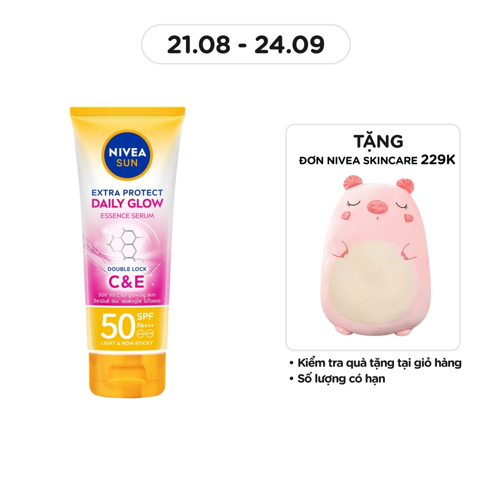 Tinh Chất Chống Nắng Nivea Sáng Mịn Đều Màu Daily Glow SPF50 PA+++ 180ml