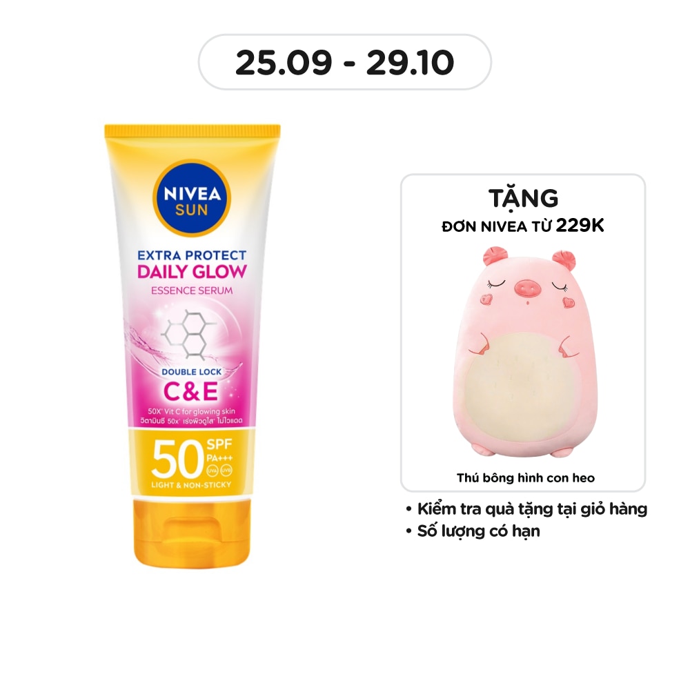 Tinh Chất Chống Nắng Nivea Sáng Mịn Đều Màu Daily Glow SPF50 PA+++ 180ml