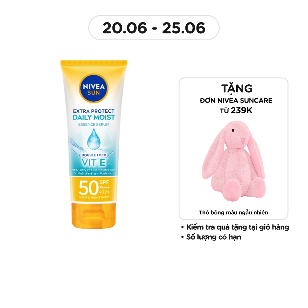 Tinh Chất Chống Nắng Nivea Dưỡng Ẩm Vượt Trội Daily Moist SPF50 PA+++ 180ml