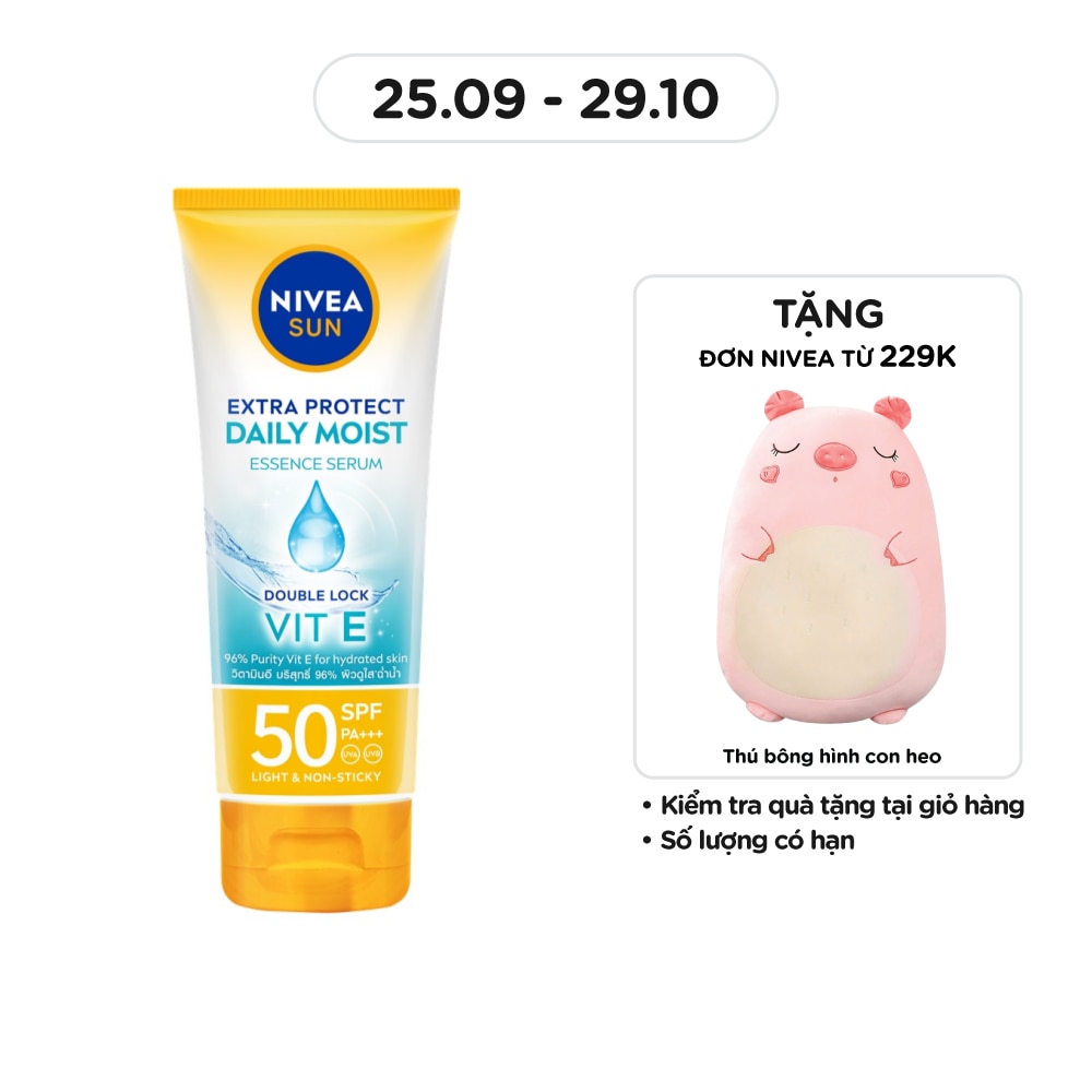 Tinh Chất Chống Nắng Nivea Dưỡng Ẩm Vượt Trội Daily Moist SPF50 PA+++ 180ml