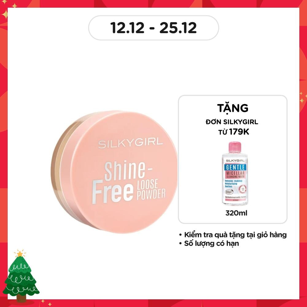 Phấn Phủ Bột Có Màu Silkygirl Chống Nhờn Shine Free Loose Powder 10g .#01 Natural Light