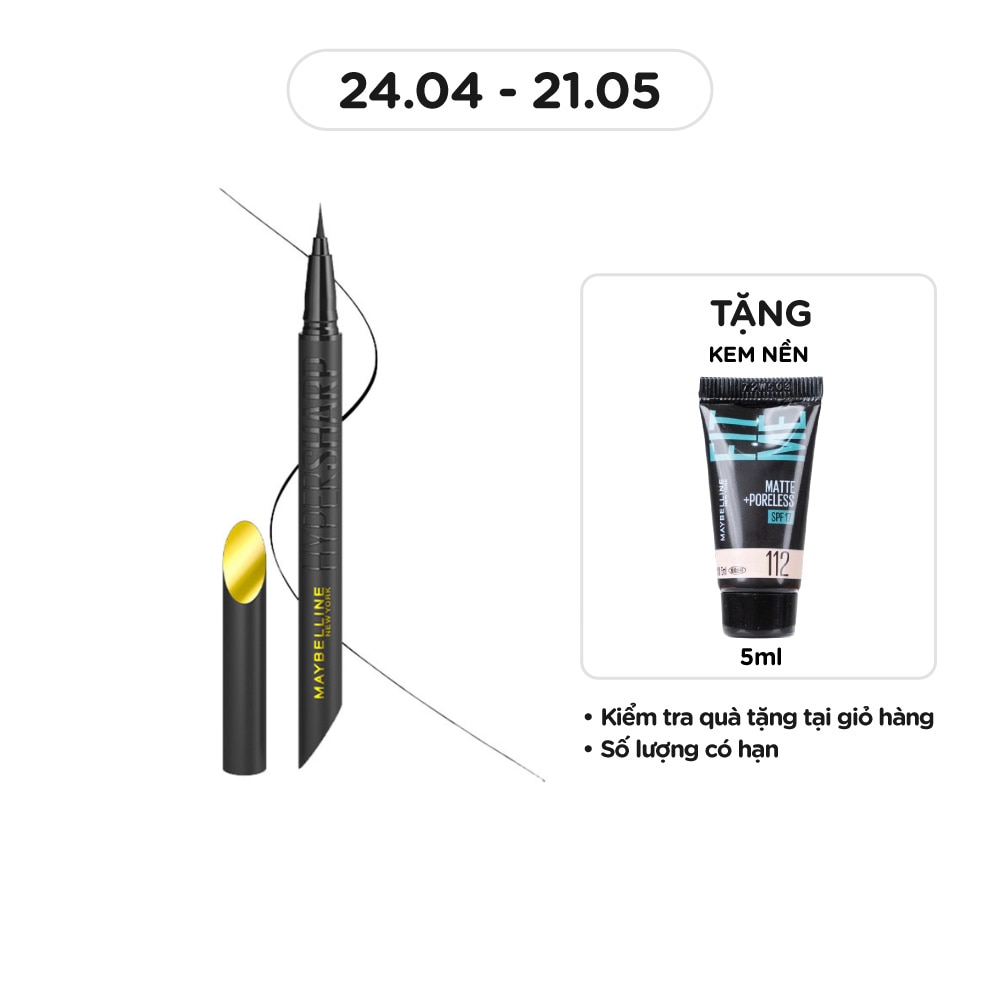 Bút Kẻ Mắt Nước Maybelline New York Hyper Sharp Extreme Liner 0.4g .#BK-1 Ultra Black