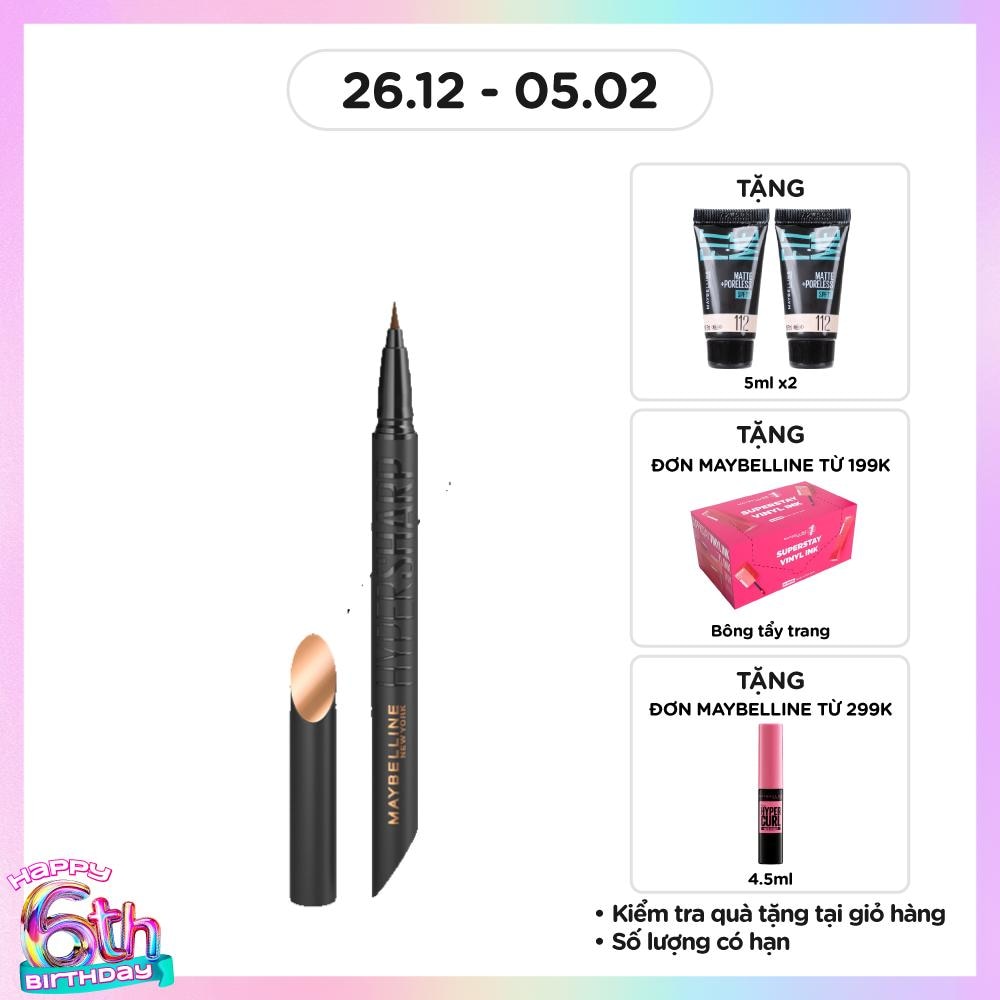 Bút Kẻ Mắt Nước Maybelline New York Hyper Sharp Extreme Liner 0.4g .#BR-1 Natural Brown