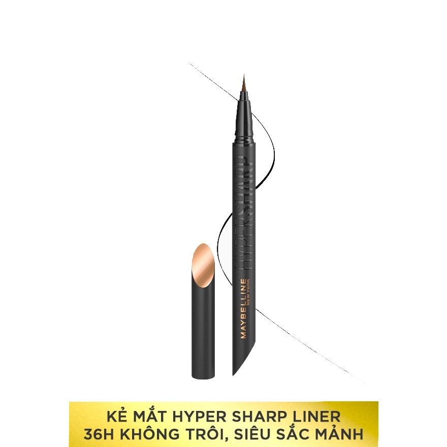 Bút Kẻ Mắt Nước Maybelline New York Hyper Sharp Extreme Liner 0.4g .#BR-1 Natural Brown