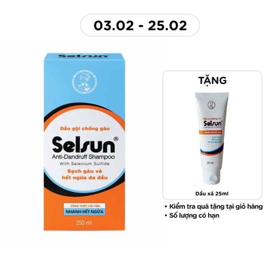 SELSUN Dầu Gội Selsun Sạch Gàu Anti-Dandruff Shampoo 250ml