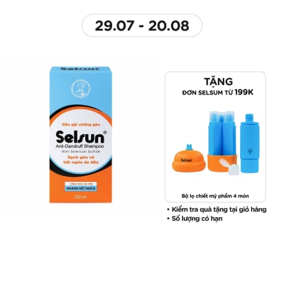 SELSUN Dầu Gội Selsun Sạch Gàu Anti-Dandruff Shampoo 250ml