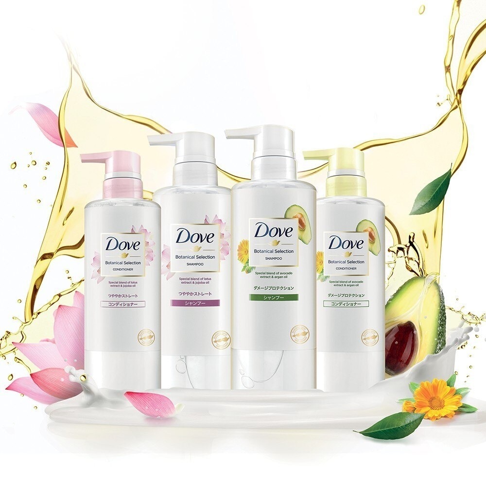 Kem Xả Dove Botanical Selection Giúp Tóc Bóng Mượt Từ Hoa Sen & Dầu Jojoba 500g