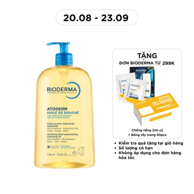 BIODERMA - Atoderm Huile De Douche Shower Gel Soothes and Moisturizes Dry, Sensitive Skin 1l image