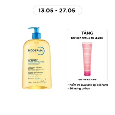 BIODERMA - Atoderm Huile De Douche Shower Gel Soothes and Moisturizes Dry, Sensitive Skin 1l