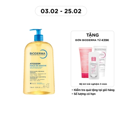 BIODERMA Dầu Tắm Bioderma Làm Sạch, Làm Dịu Và Dưỡng Ẩm Cho Da Khô, Da Nhạy Cảm Atoderm Huile De Douche 1L