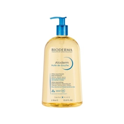 BIODERMA Atoderm Huile De Douche Shower Gel Soothes and Moisturizes Dry, Sensitive Skin 1l